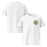 JJ's Legacy Tee — Big Paw Baby's unisex organic cotton tee, white, front and back